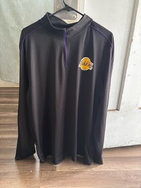 NBA Los Angeles Lakers Black Pullover with Purple Trim